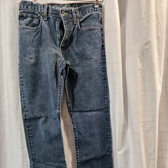 Eddie Bauer Ladies Straight Fit Blue Jeans, size 30x32, Indigo Blue - Picture 1 of 11